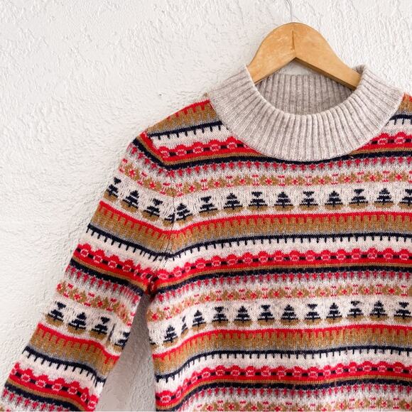 J. Crew | Fair Isle Lambswool Multicolor Sweater - Picture 2 of 7